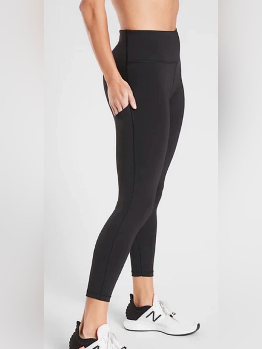 Athleta Women's Ultimate Stash Pocket 7/8 Tight Leggings Size XXS Black EUC - Picture 2 of 12